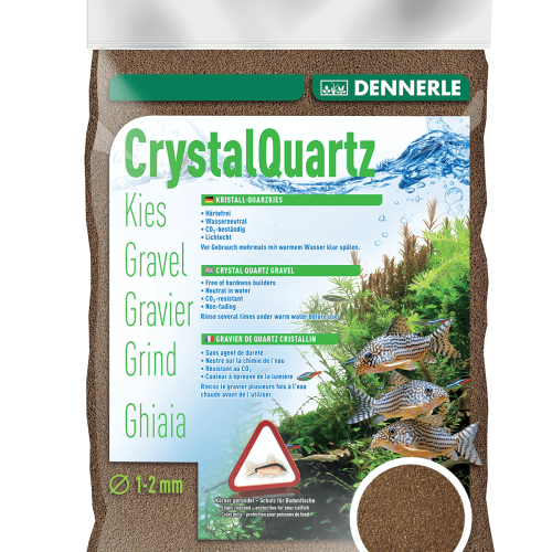 Dennerle - Ghiaia Cristalli di Quarzo - Marrone scuro - 10kg