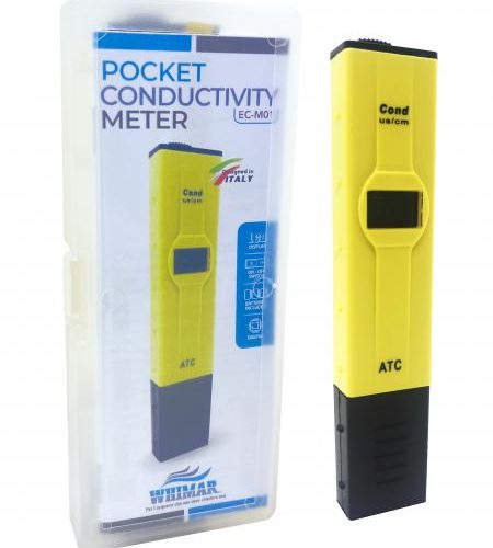Whimar - Pocket Conductivity Meter EC-M01 - Conduttivimetro tascabile con Compensazione Automatica della Temperatura